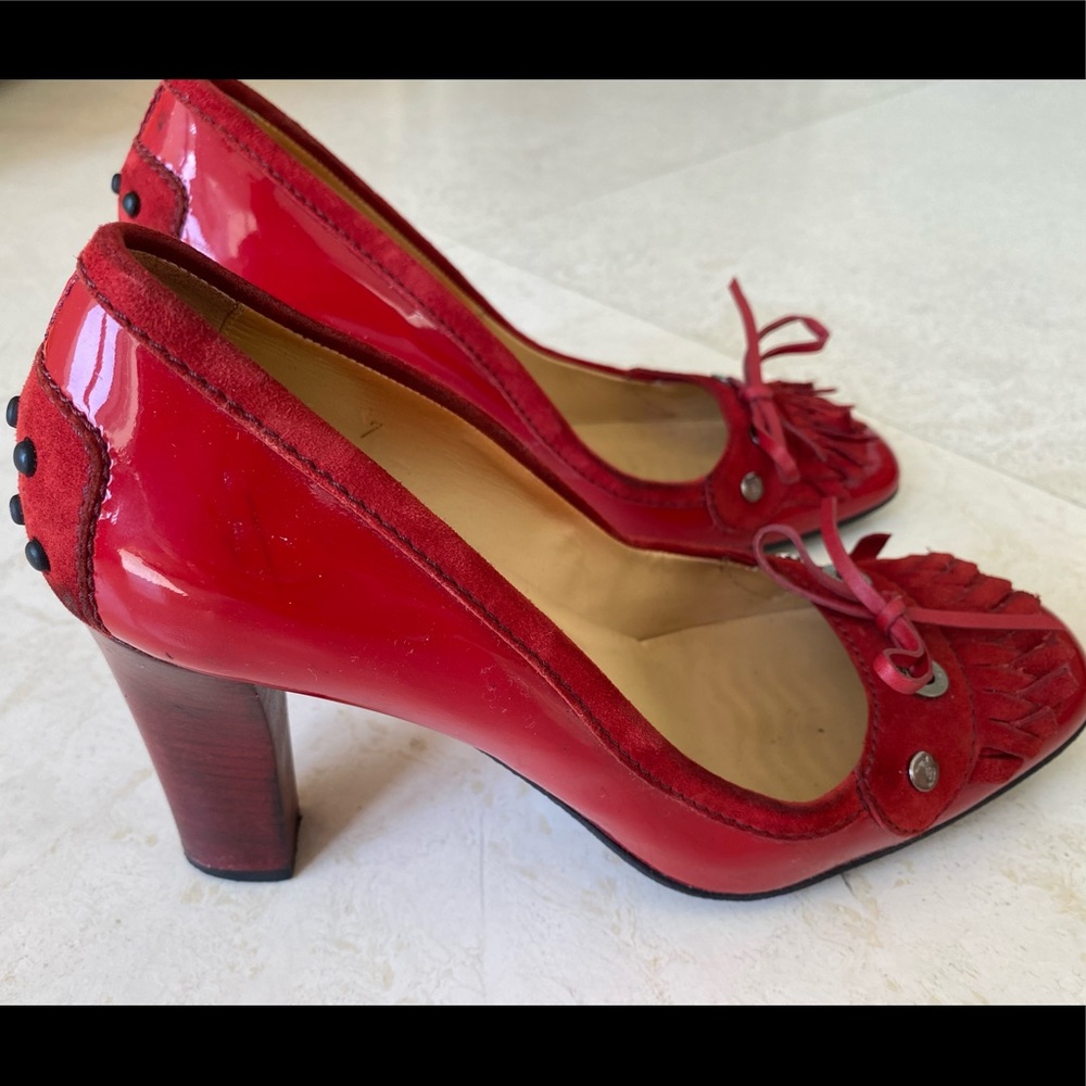 Tod’s Red Loafer Heel